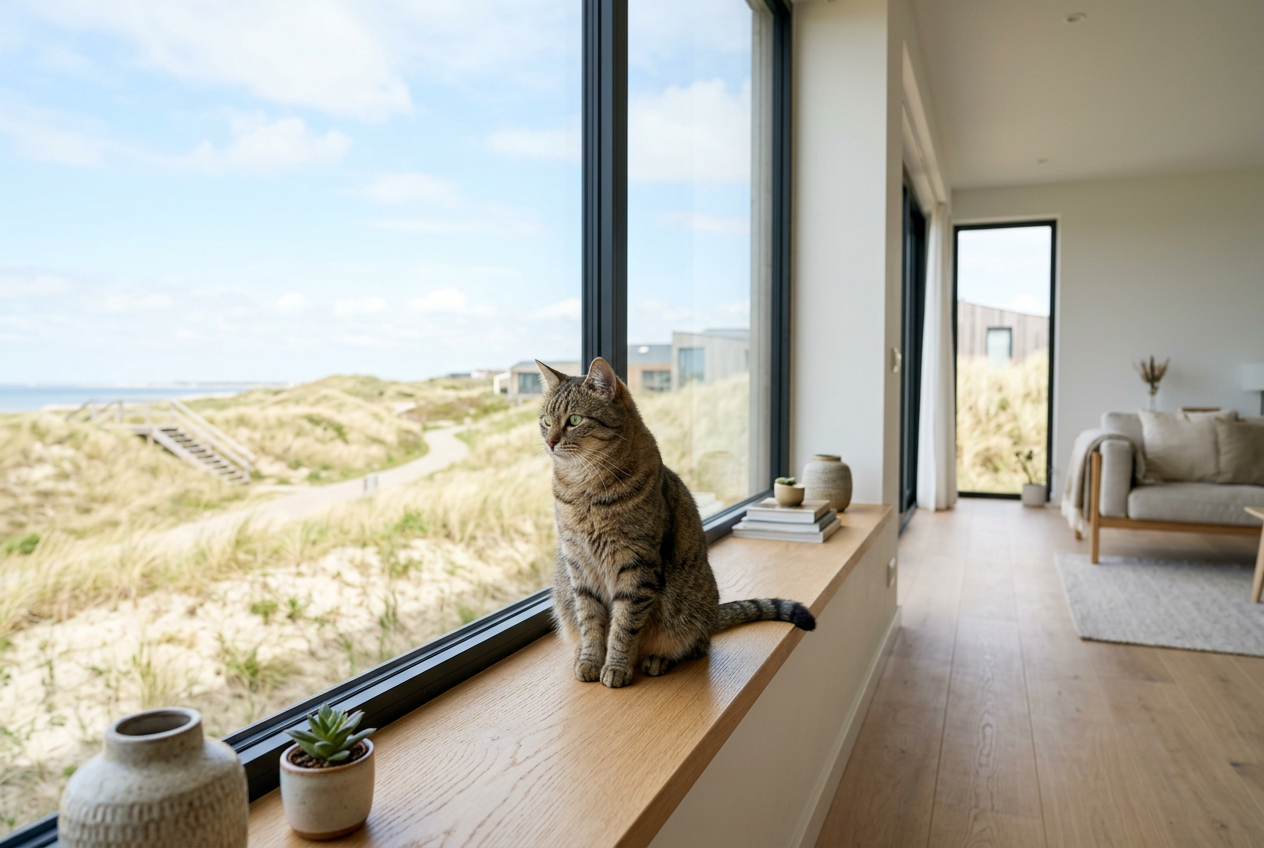 Kattenmoeder moment in Almere Duin